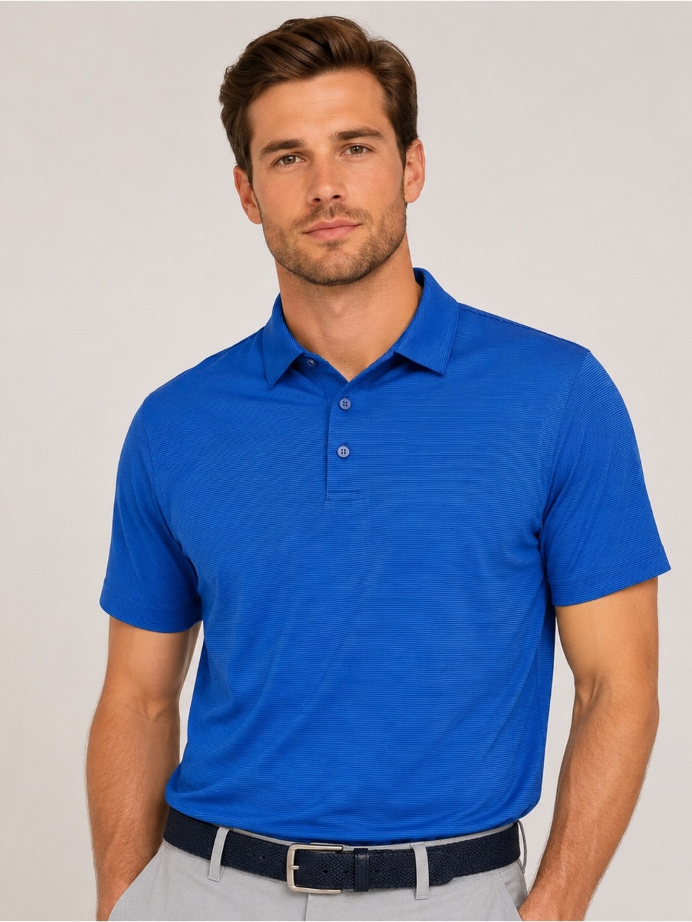 Callaway Opti-Dri Blue Striped Golf Polo Shirt Men’s Large Performance Golf